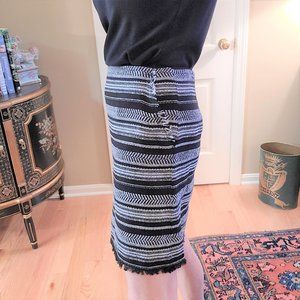 Loft black and white tweed skirt size 4 NWOT